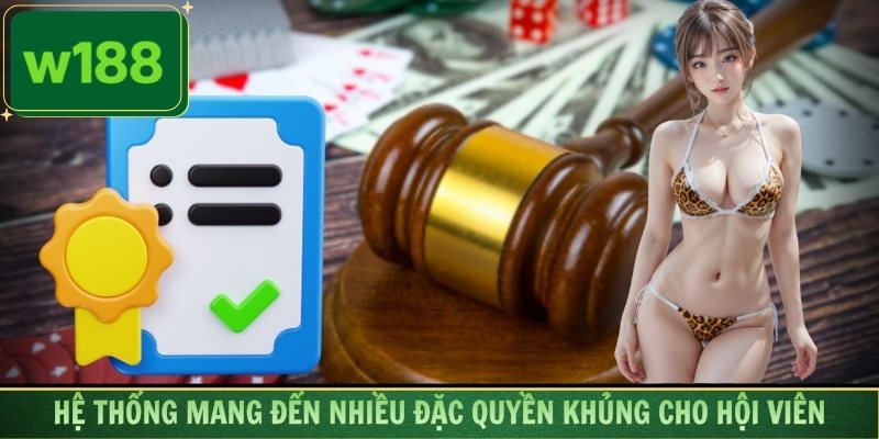 Hệ thống mang đến nhiều đặc quyền khủng cho hội viên