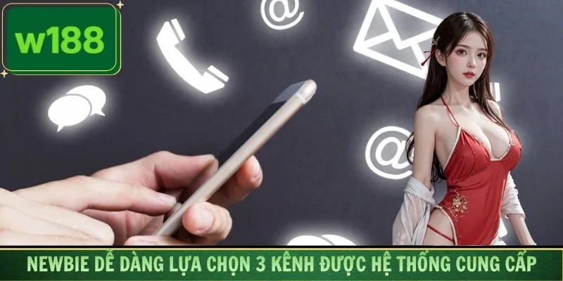 Newbie dễ dàng lựa chọn 3 kênh được hệ thống cung cấp